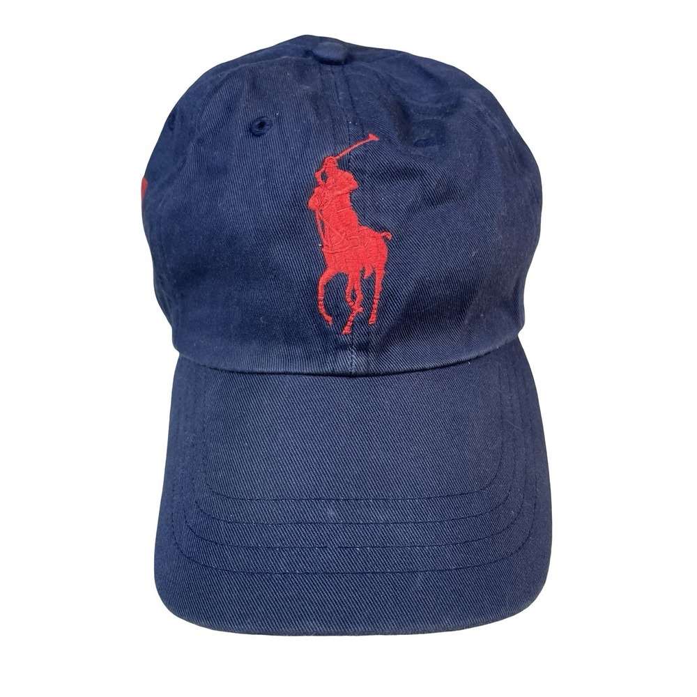 Polo Ralph Lauren Cap Hat Big Pony Blue Fade Twill Logo Y2K Retro Dad #3 - Picture 2 of 7